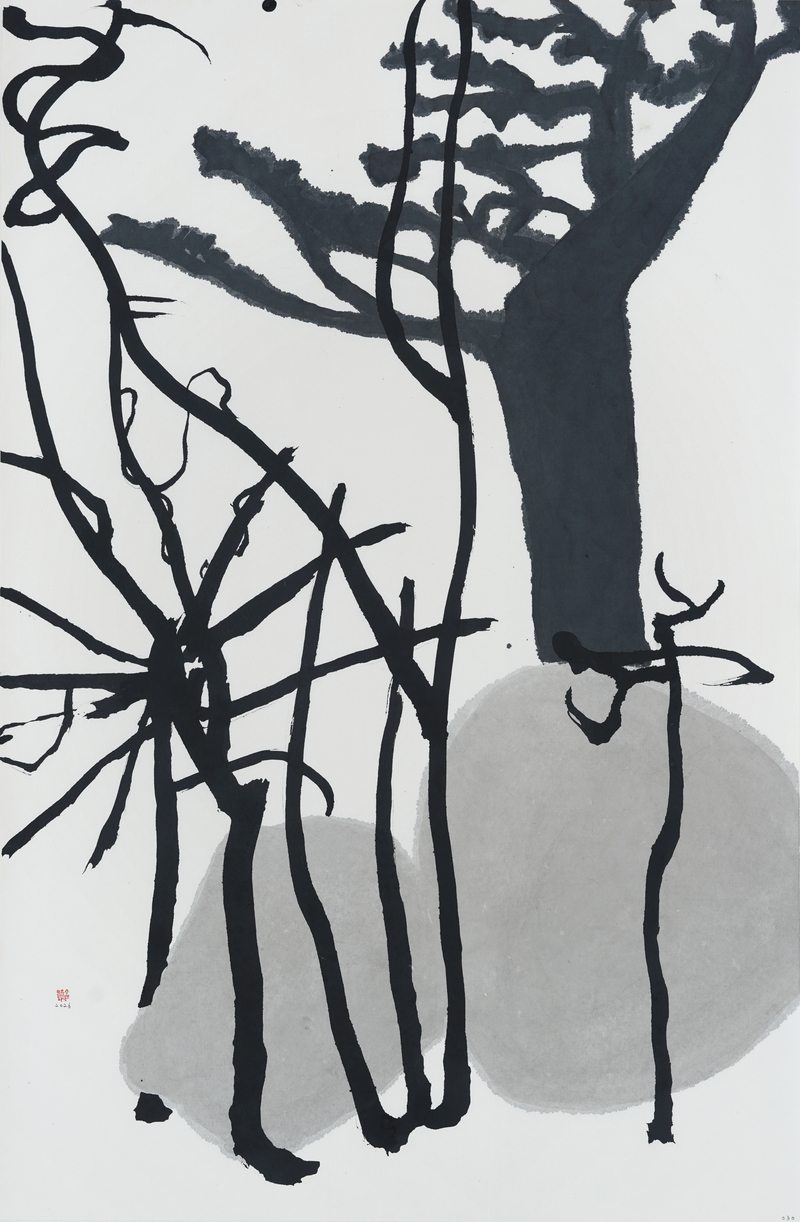 장병언, structure landscape 030, ink_on_paper, painting, 2026